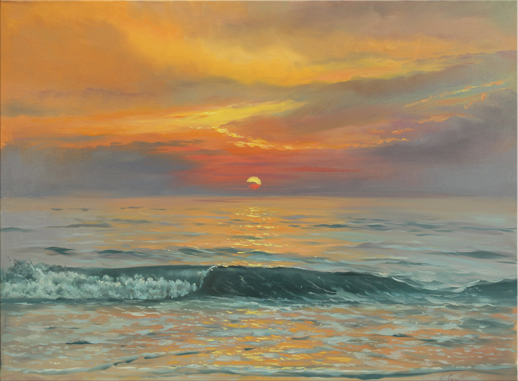 Evening tide in Naples artwork